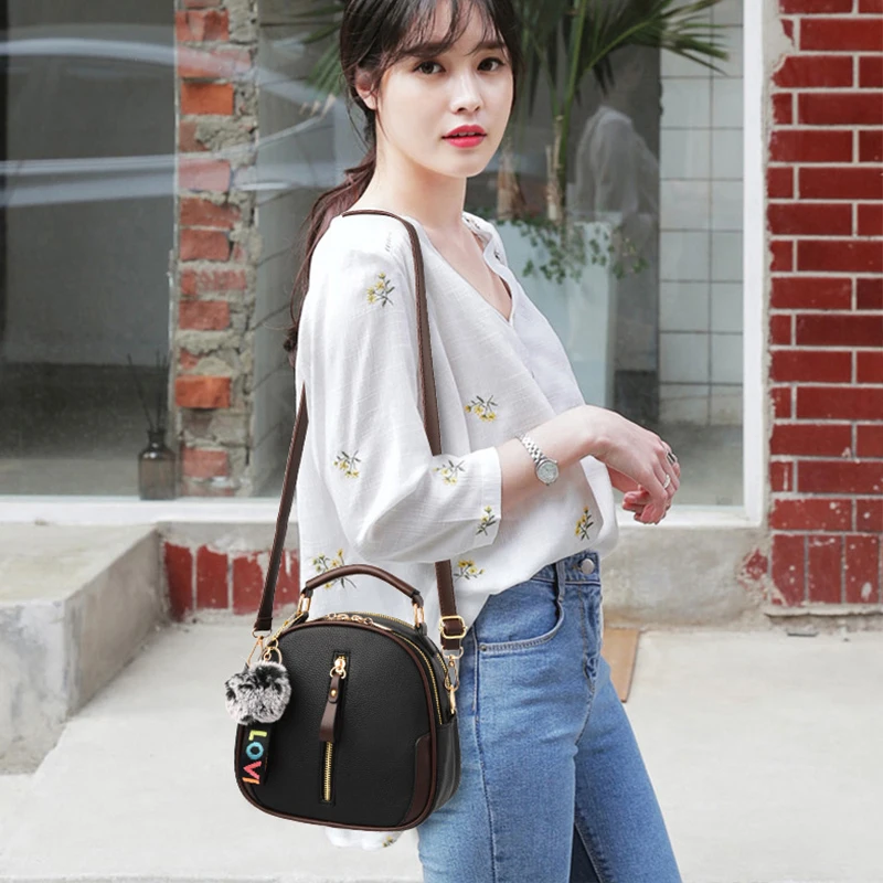 Luxury-PU-Leather-Women-s-Small-Tote-Bag-Fashionable-Fur-Ball-Pendant-Design-Feel-Crossbody-Bag-2